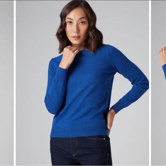 Reformation Sweaters - Vintage REFORMATION Cashmere Sweater Cobalt Blue Leather